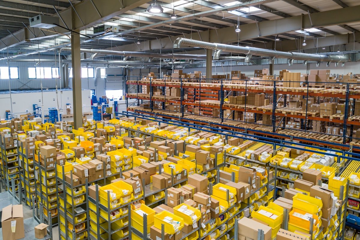 Modern logistics distribution warehouse